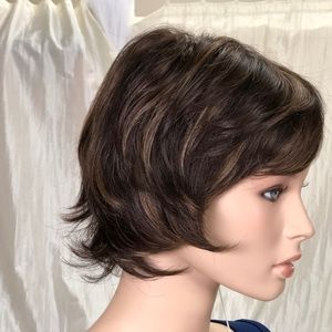 NWT Dark Brown and Honey, Short Pixie Wig